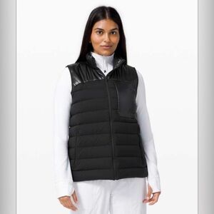 Lululemon Navigation Down Vest Womens 10 Black Lightweight Puffer Outdoors NWT